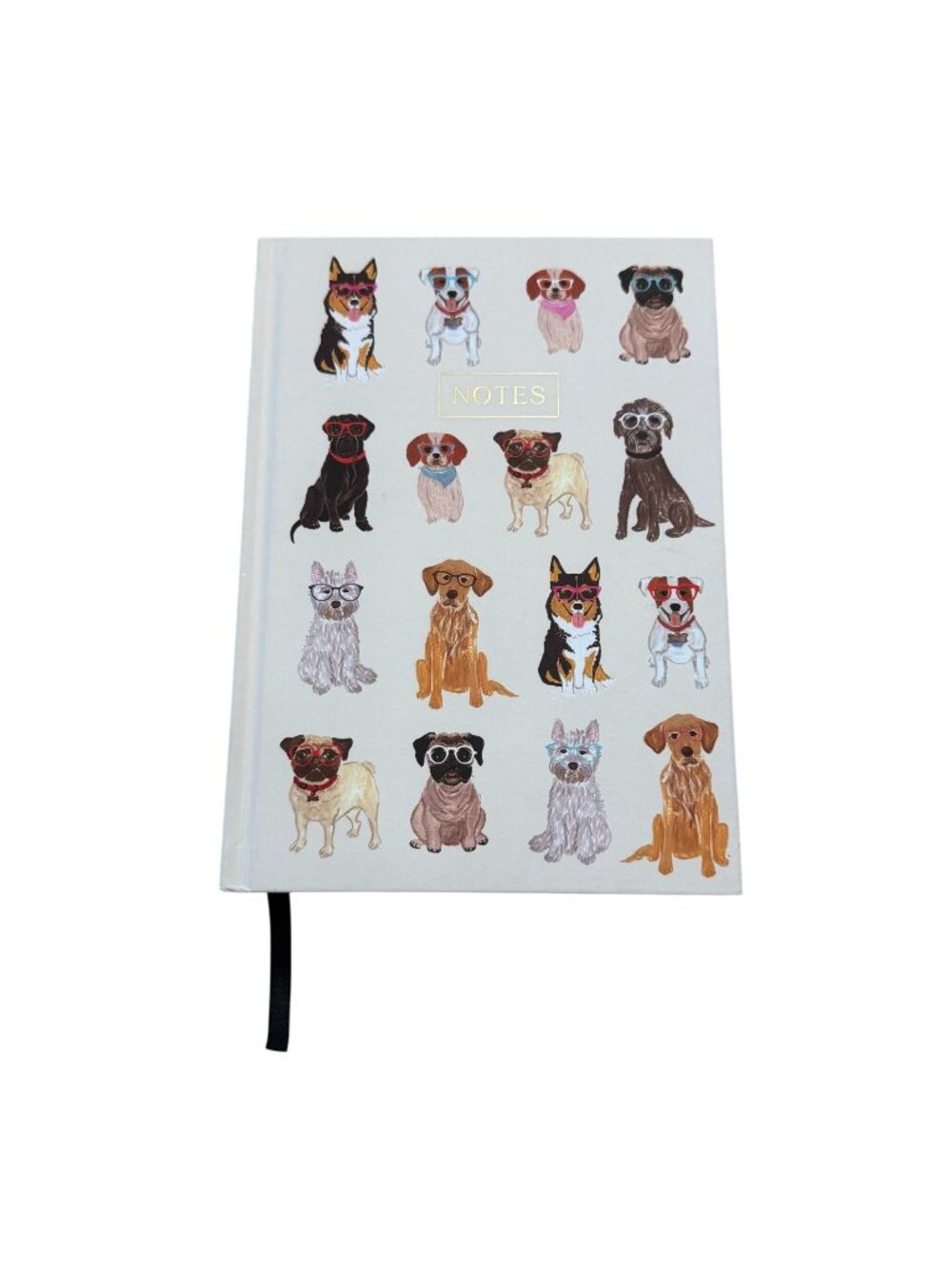 Cute Dogs Notes Journal 6x8 Hardcover Notebook Lined Pages Ribbon Bookmark